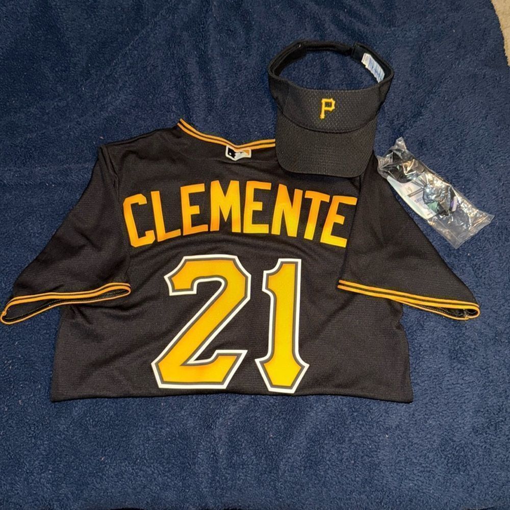 Pirates Nike Black and Gold Baseball Jersey